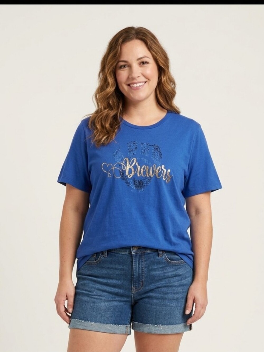 Milwaukee Brewers 💛💙 Women's Short Sleeve T-Shirt 2XL